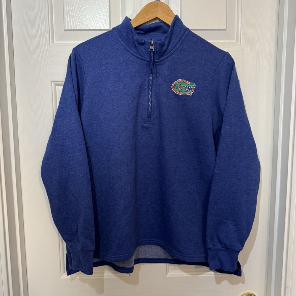 Florida Gators Women's Antigua Royal  Victory‎ Quarter Zip Sweatshirt XXL